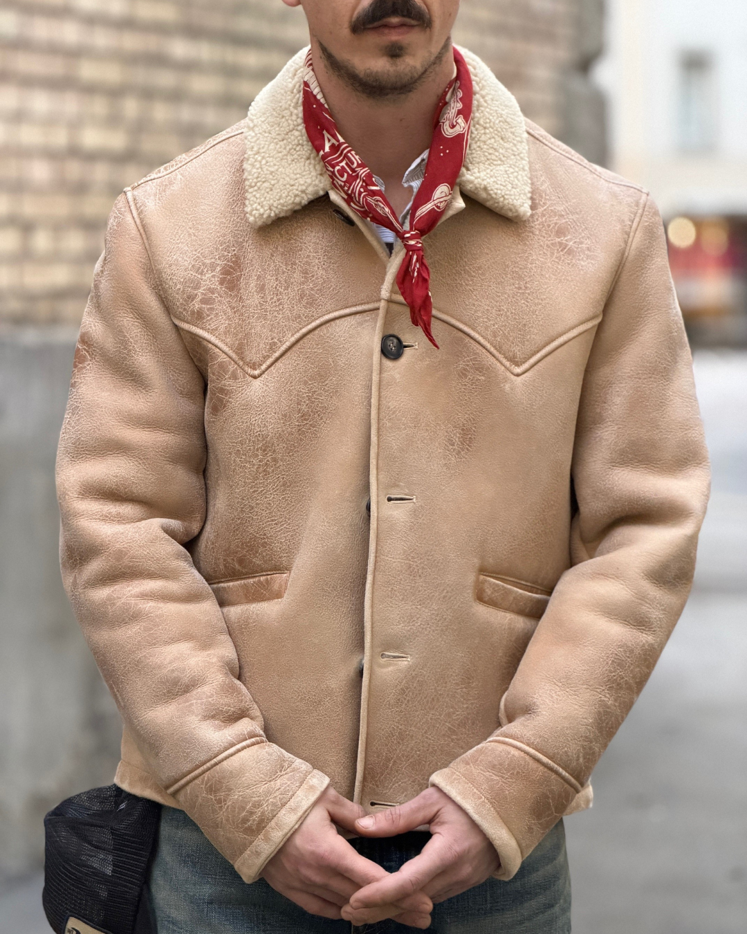 Lammfell Lederjacke