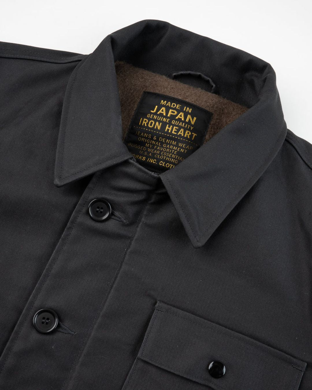 Oiled Whipcord A2 Deck Jacket - IHM-45-BLK