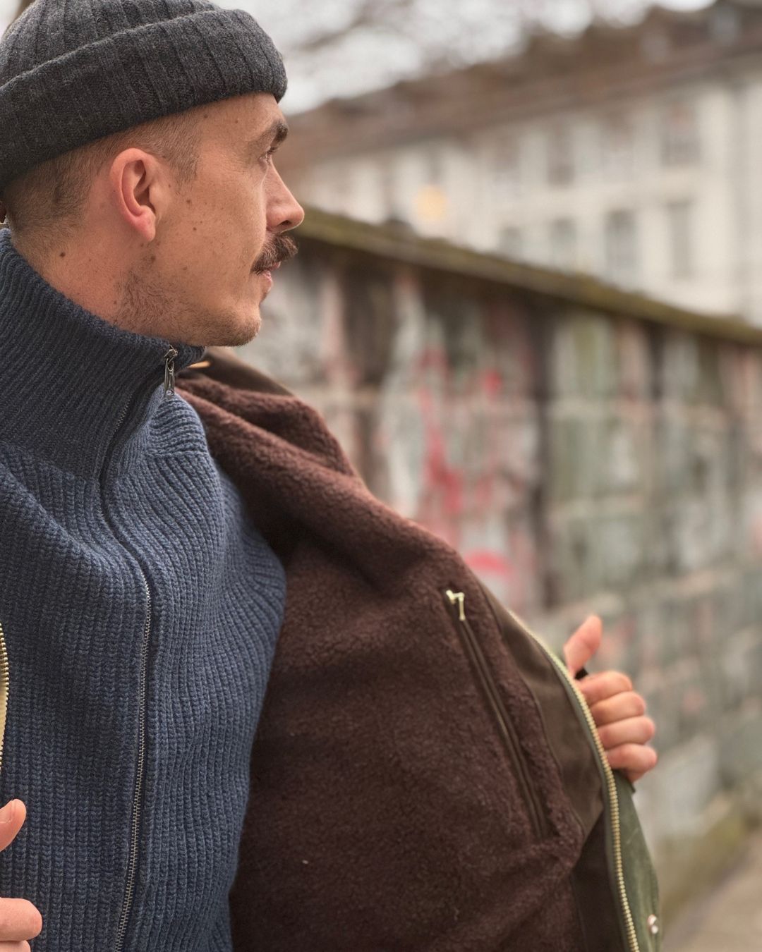 Zip Jacke - Marine