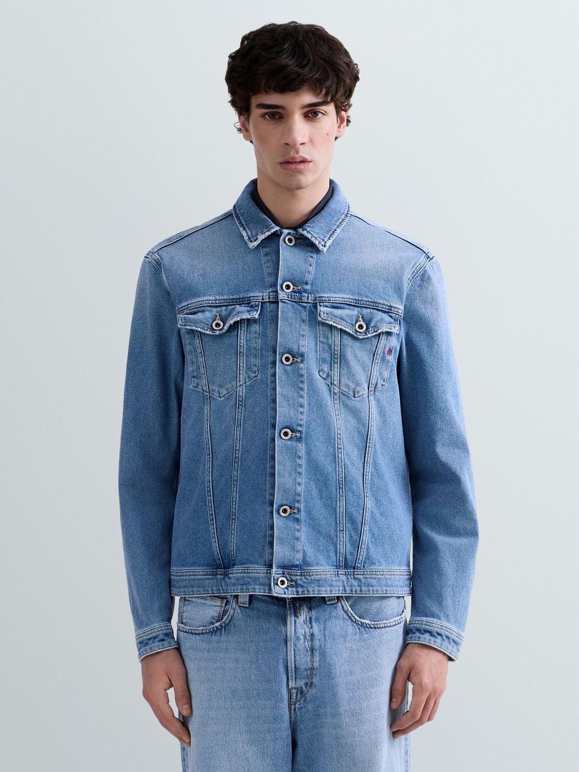 Jeans Jacke Washed Look