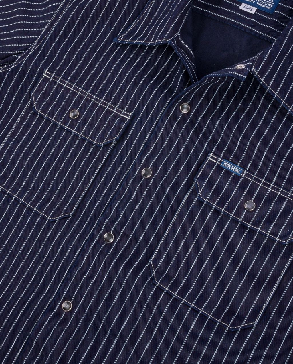 10oz Wabash Short Sleeved Mechanic Shirt - Indigo