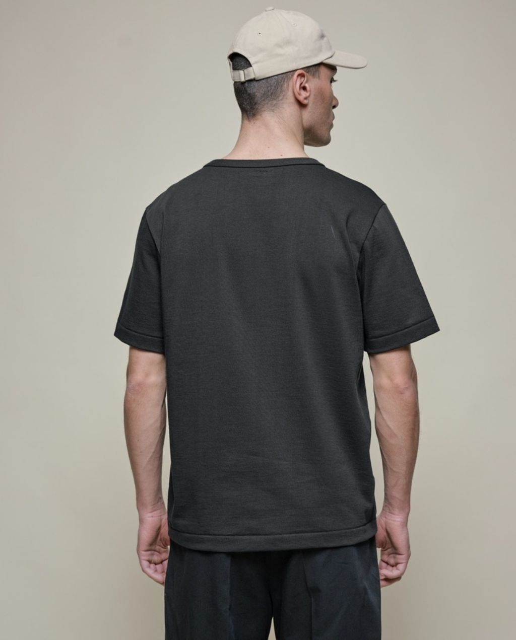 214 Men's loopwheeled T-Shirt - Relaxed Fit - Charcoal