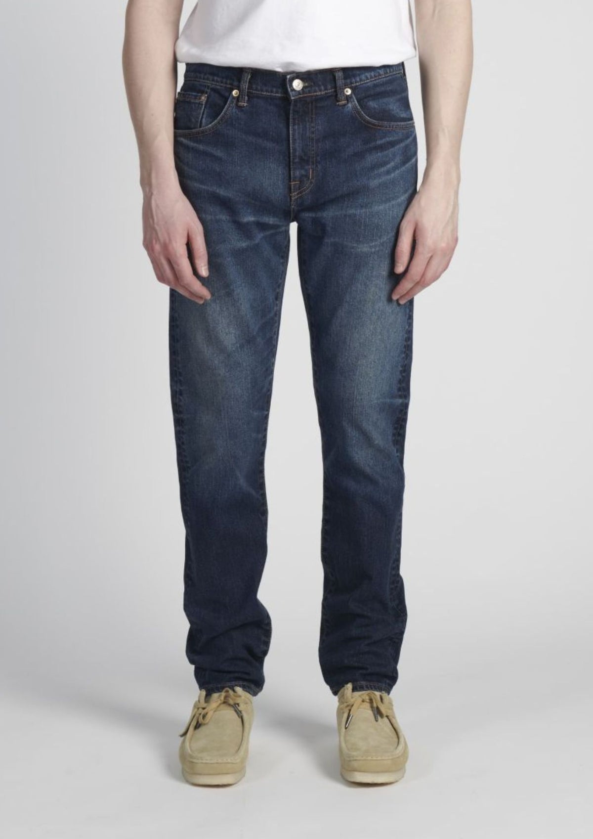 Slim Tapered Jeans Blue - mid dark used