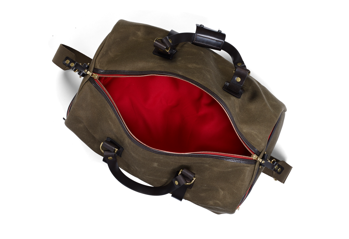 Duffle Vintage Canvas Holdall Large - Olive