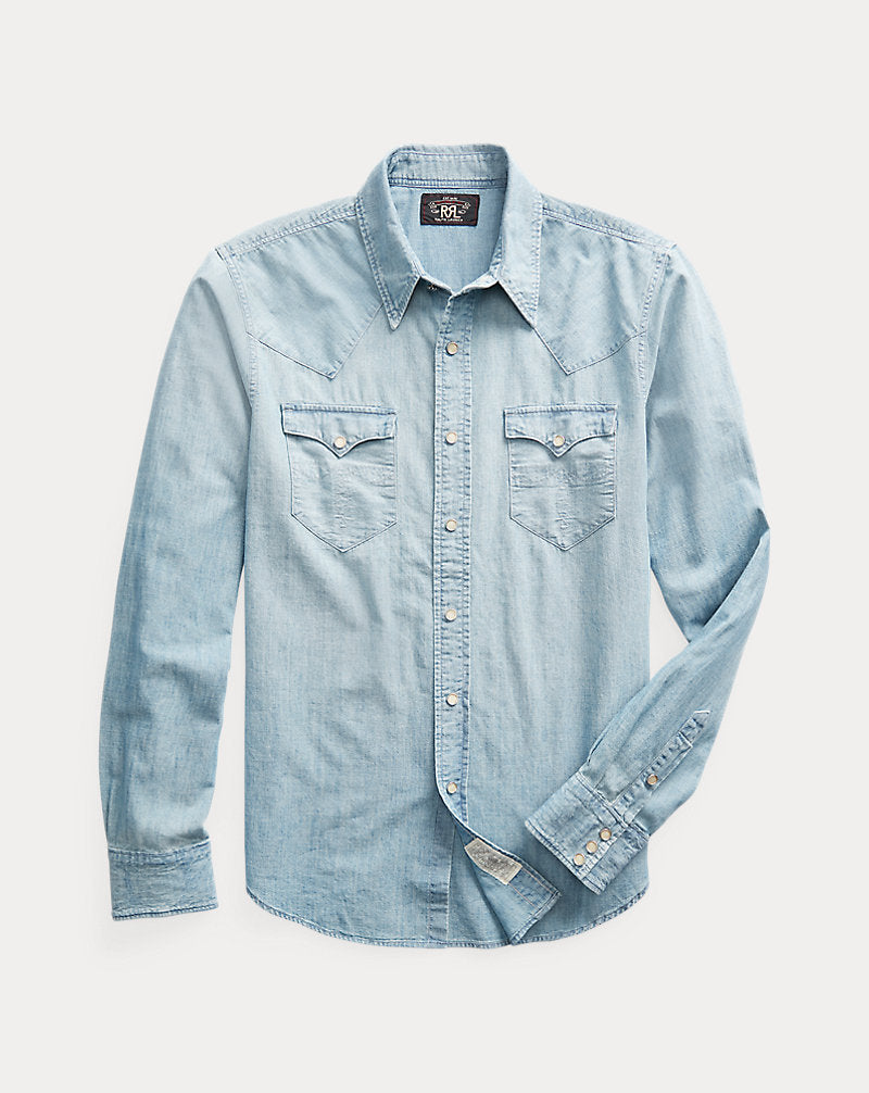 Buffalo WT Long Sleeve Sport Shirt Chambray
