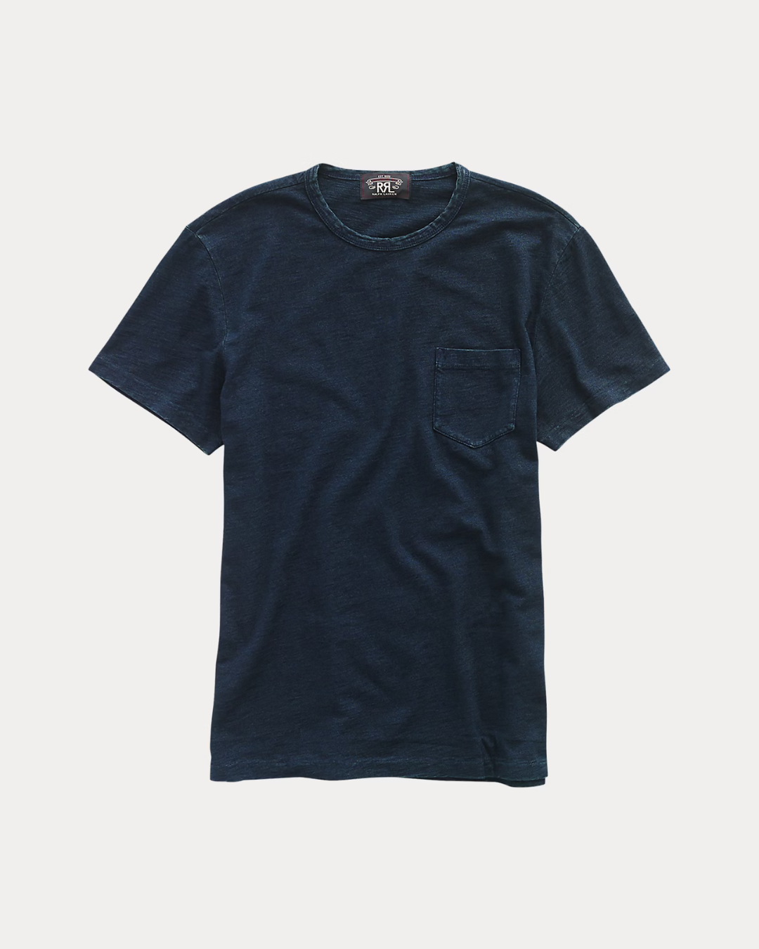 Jersey-T-Shirt mit Tasche Indigo