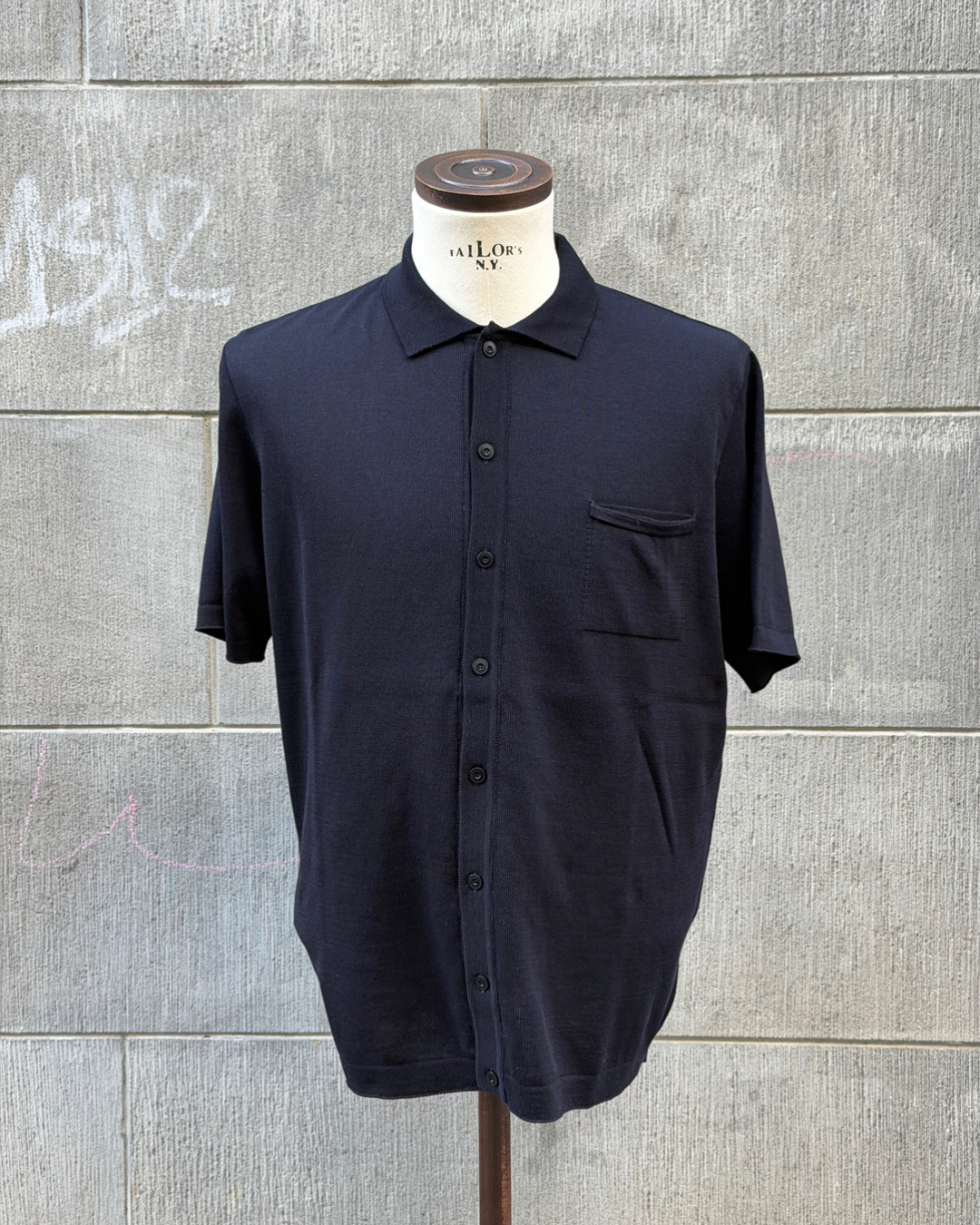 KNITTED SHIRT- BLUE