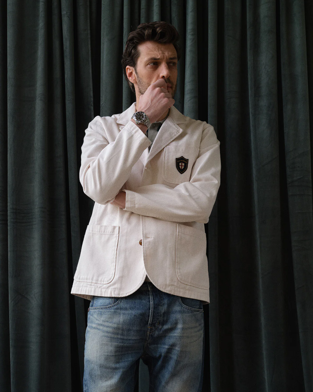 BG Baio Twill Blazer Chalk