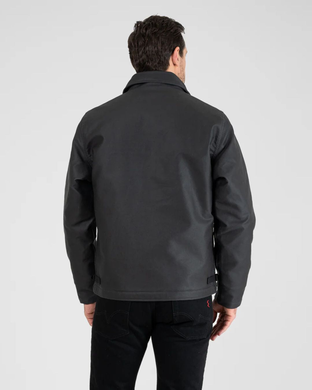 Oiled Whipcord A2 Deck Jacket - IHM-45-BLK
