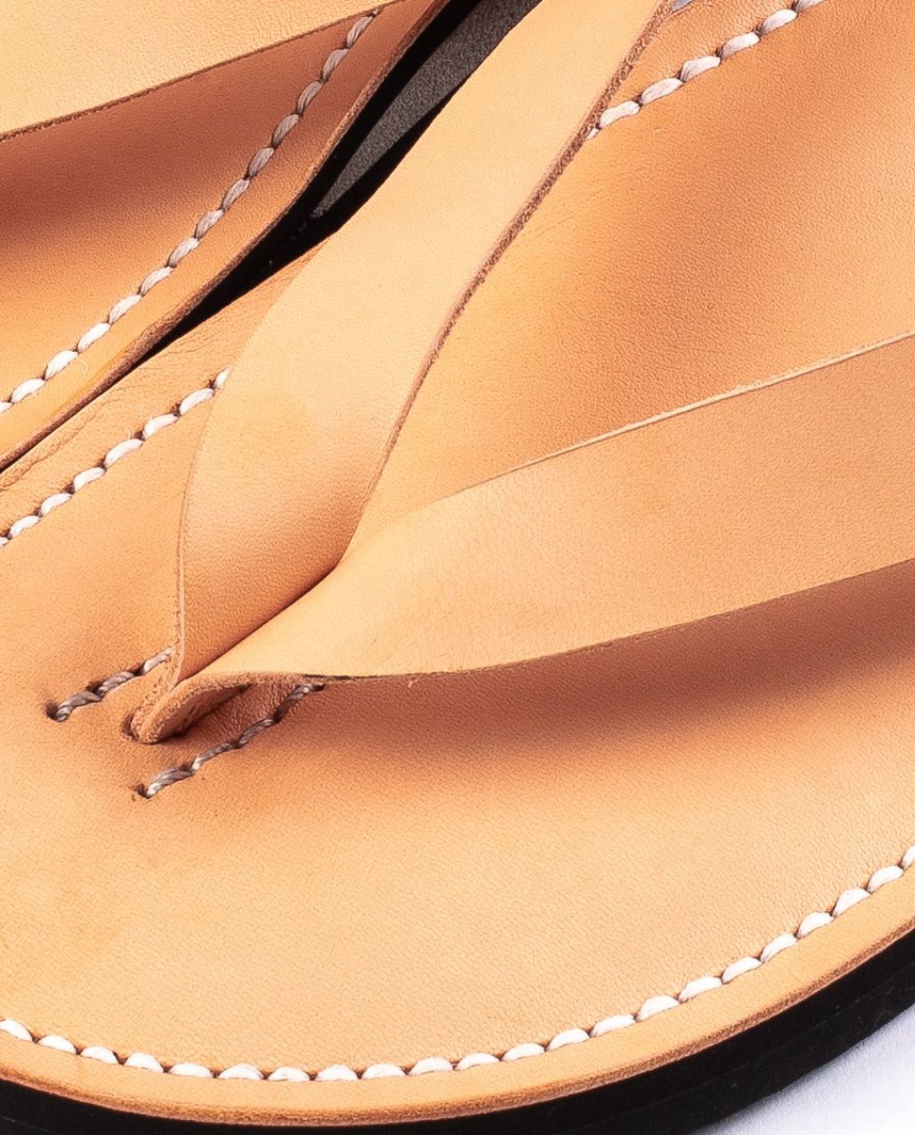 O.G.L OBBI GOOD LABEL X Dr. Sole Leather Thong Sandals - Natural