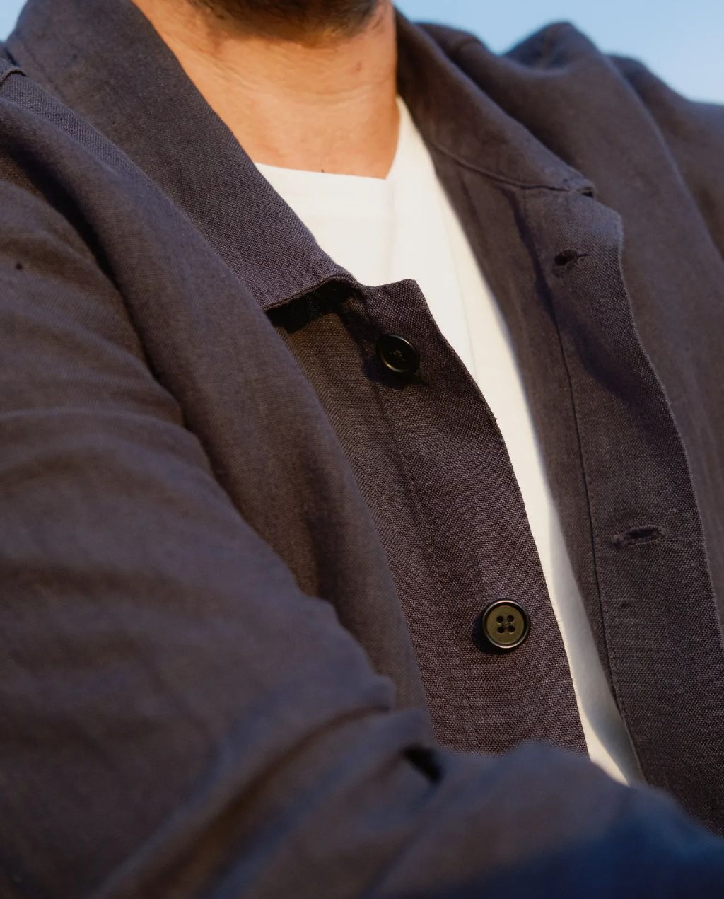 Overshirt Leinen Ilha Navy