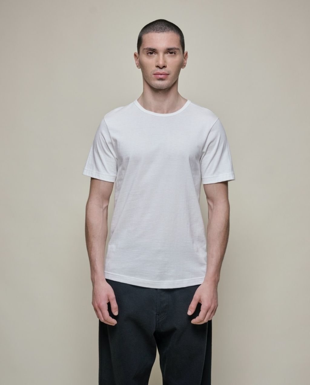 1950s Men's loopwheeled T-Shirt - Classic Fit - White