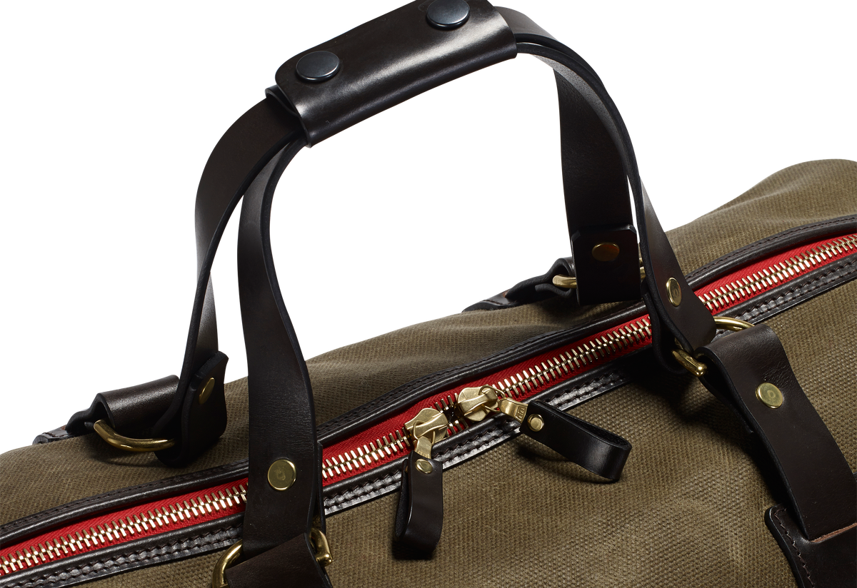 Duffle Vintage Canvas Holdall Large  - Olive