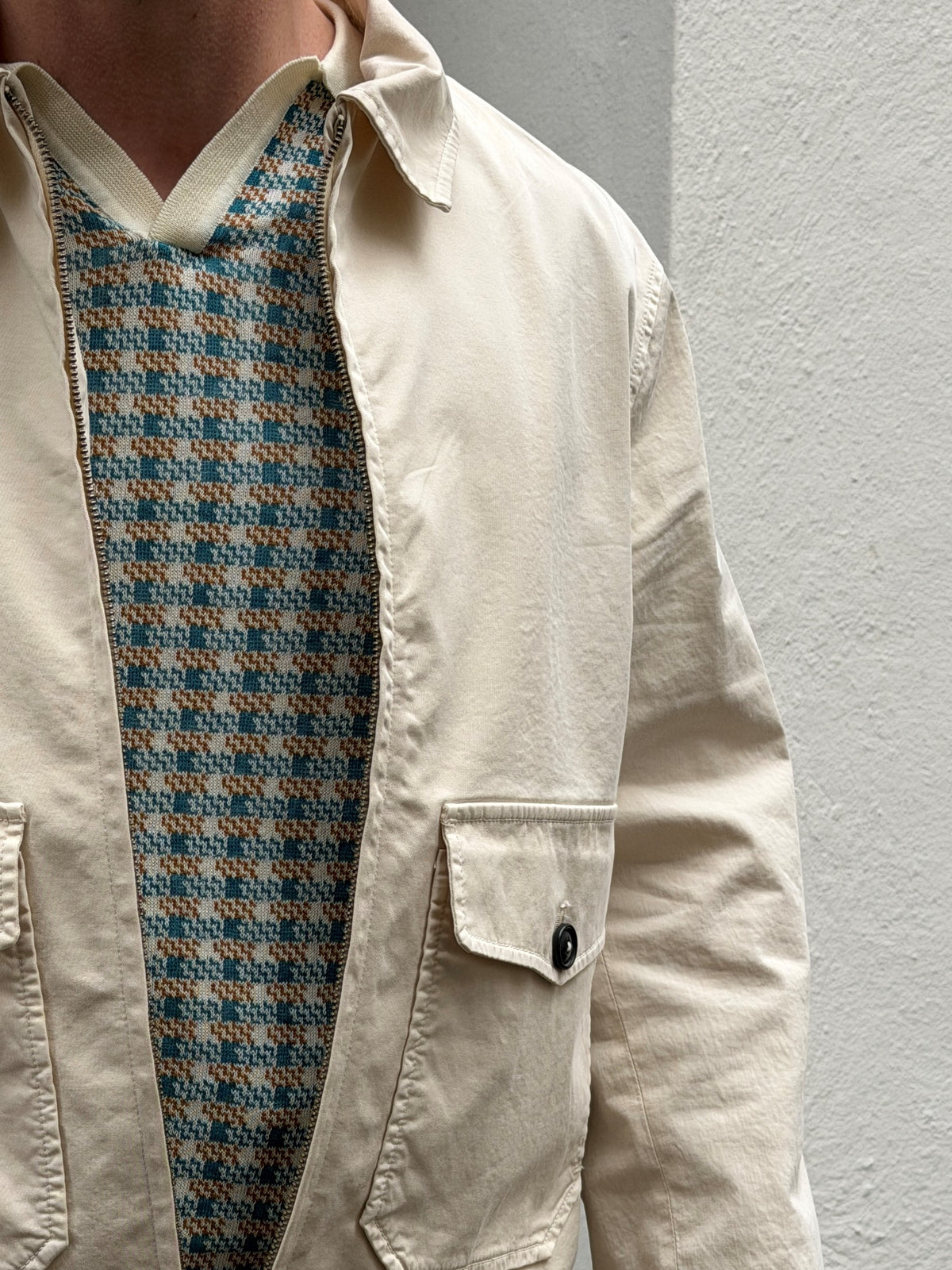 Zip Jacket - Light Beige