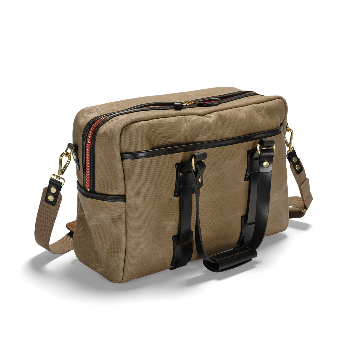 Vintage Waxed Canvas Traveler Bag - Sand