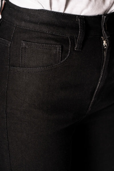 ROKKERTECH JEANS HIGH WAIST BLACK SKINNY 2414
