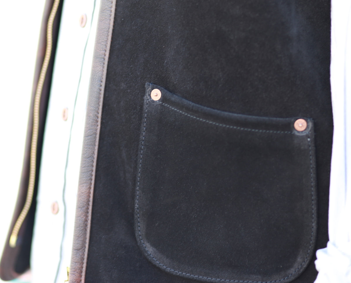 MONROE VEST BLACK ROUGH OUT