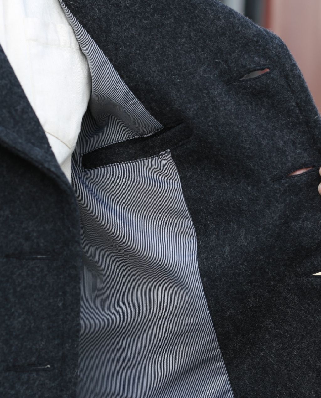 PEA COAT751  dark oxford grey