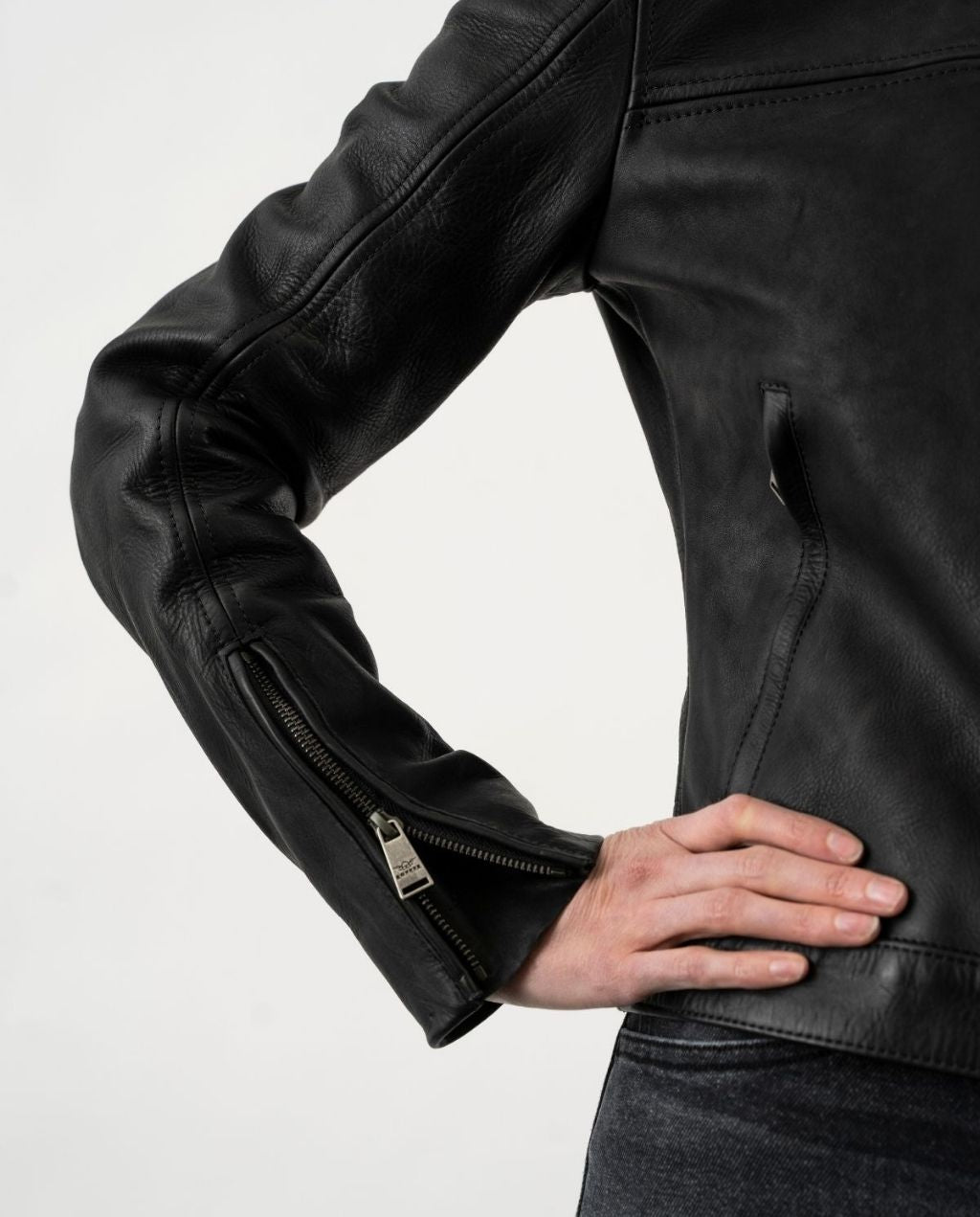 GINGER LEATHER JACKET BLK